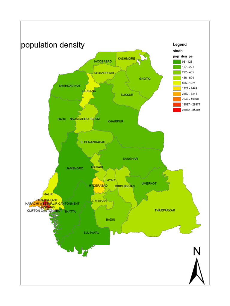 Sindh Population Density and Growth Data | PDF | Sindh | Karachi