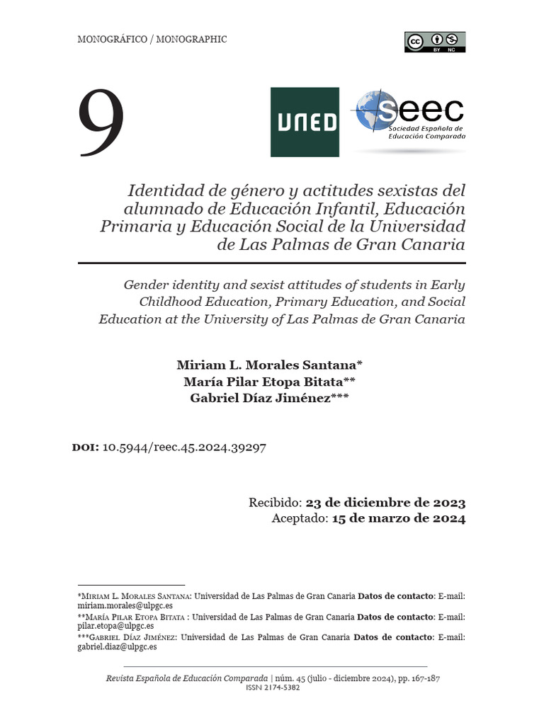 Identidad de género y sexismo en educación | PDF | Sexismo | Igualdad ...