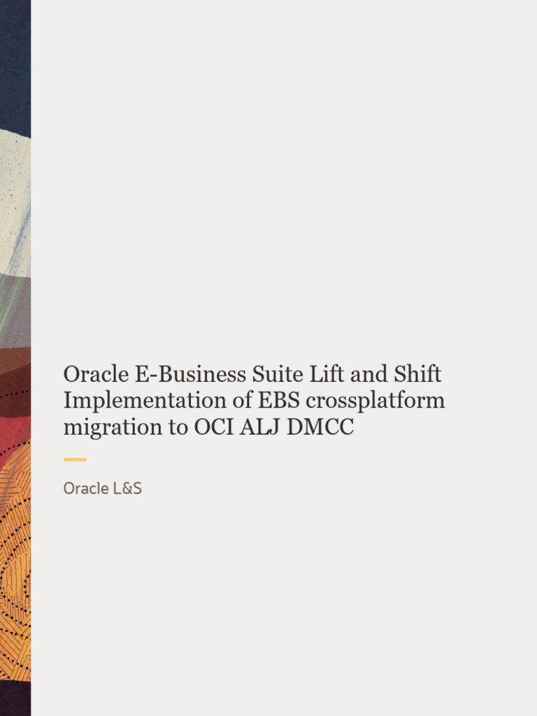 EBS Migration to OCI: Lift and Shift Guide | PDF | Databases | Cloud ...