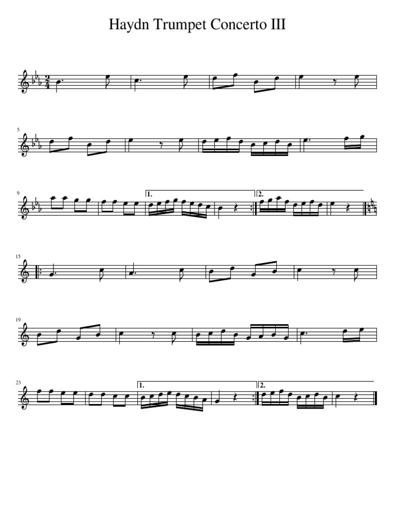 Haydn Trumpet Concerto Analysis | PDF