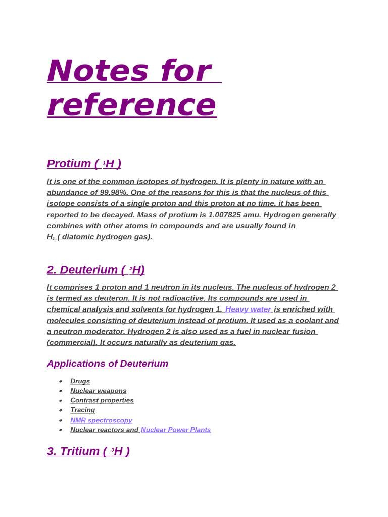 Notes for Reference | PDF