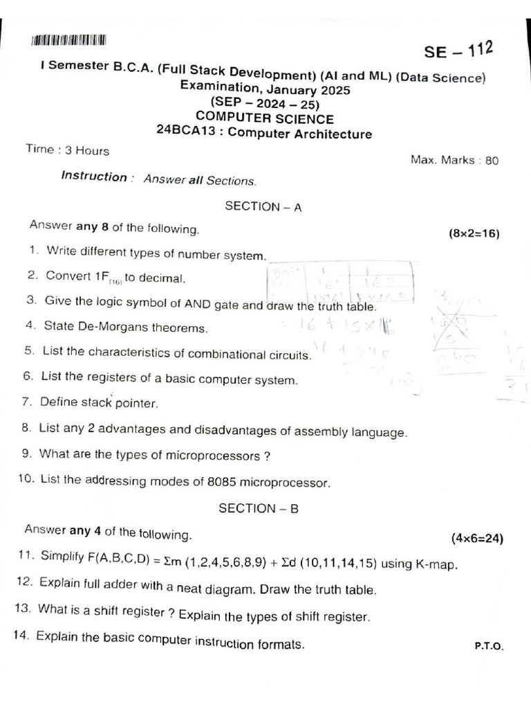 CA -BCA 1st sem | PDF