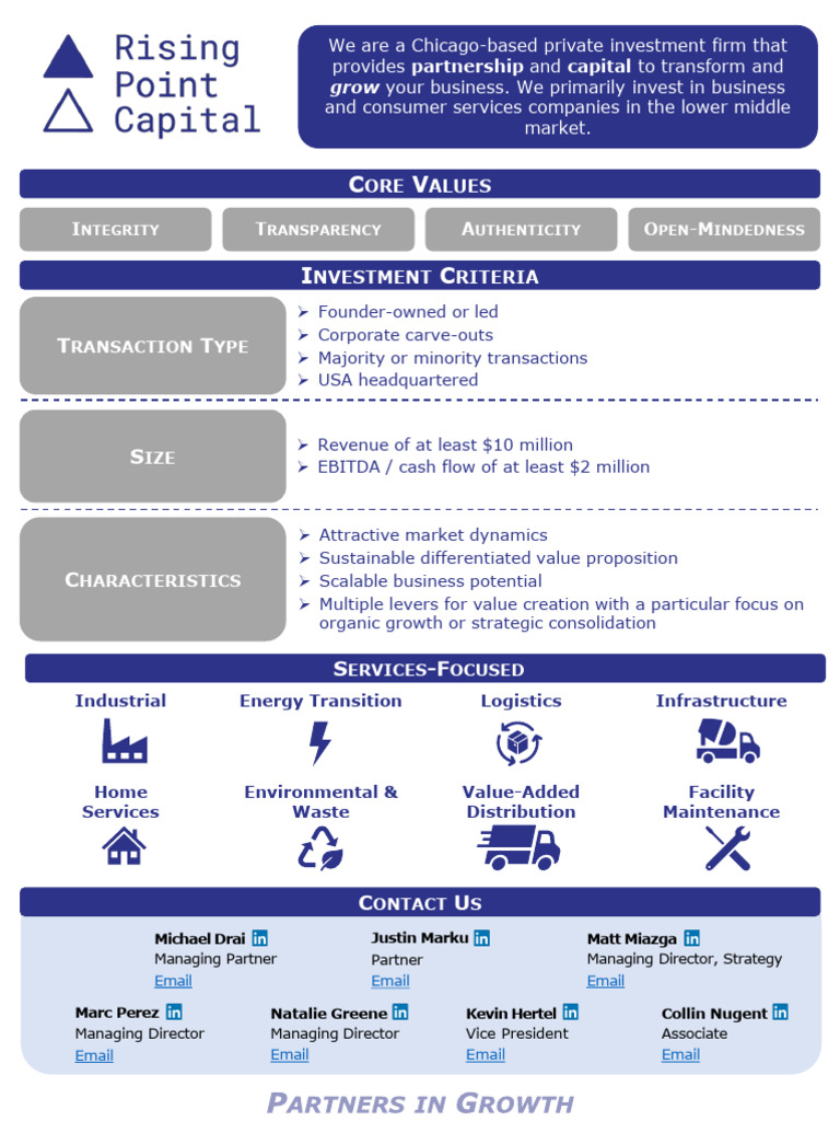 Rising+Point+Capital+ +Website+Overview | PDF | Infrastructure | Economies