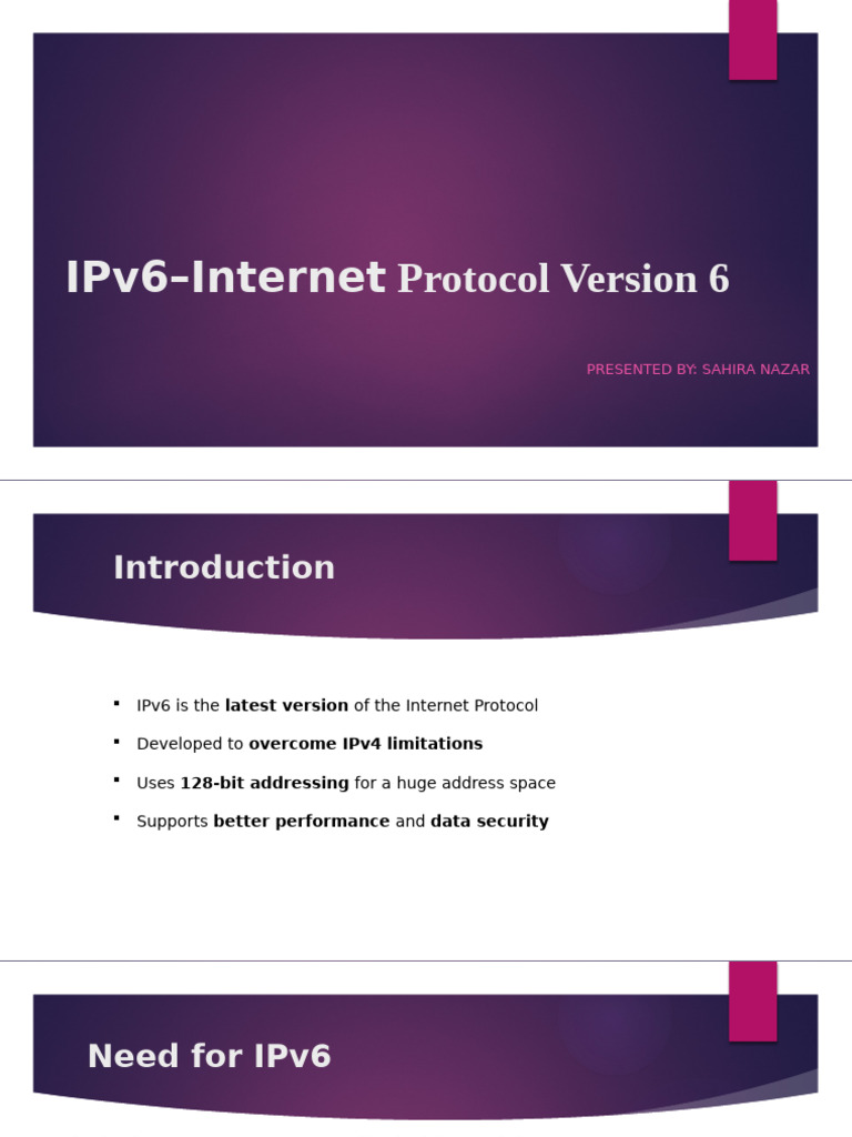 IPv6–Internet Protocol Version 6 | PDF | I Pv6 | Networking Standards