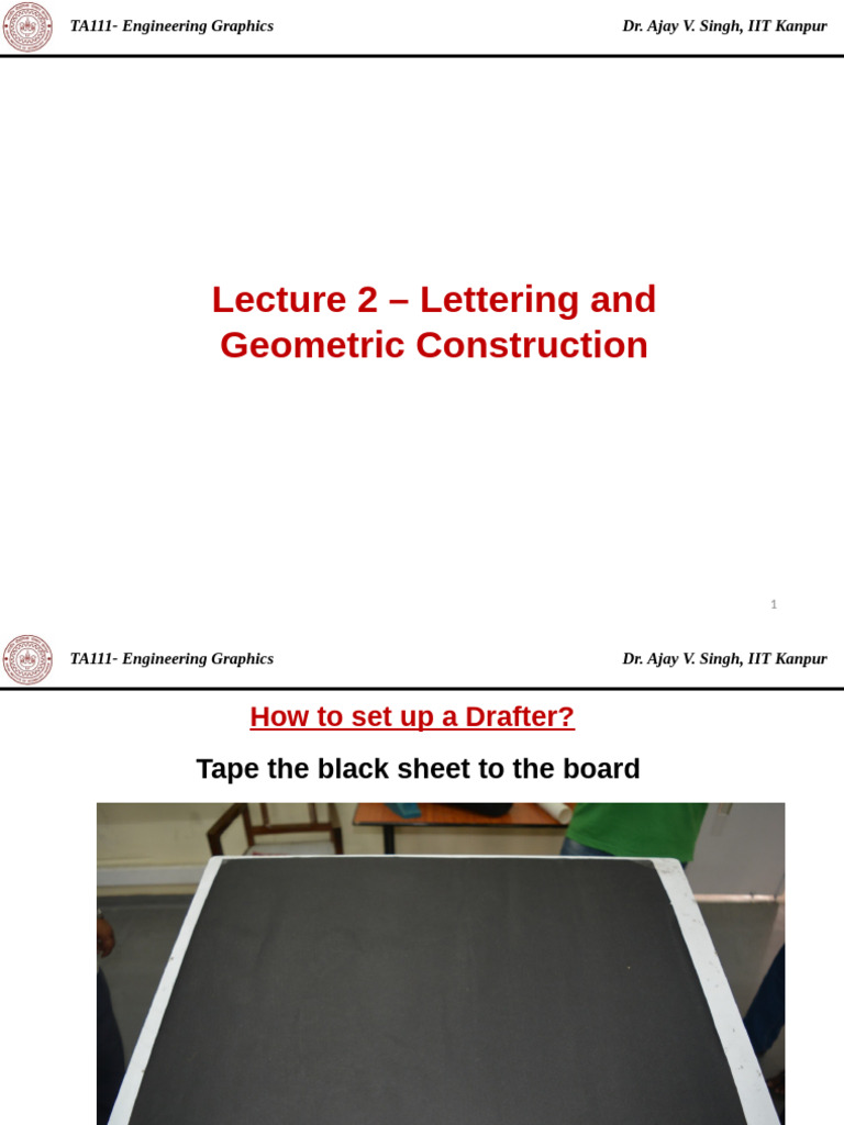 Lecture 2 - Lettering and Geometric Construction | PDF | Perpendicular ...