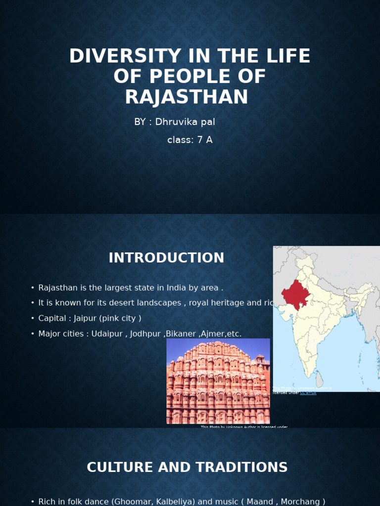 Diversity and Culture of Rajasthan | PDF