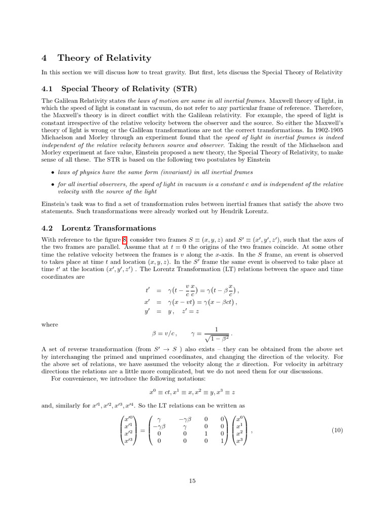 Special Theory of Relativity Explained | PDF | Special Relativity ...