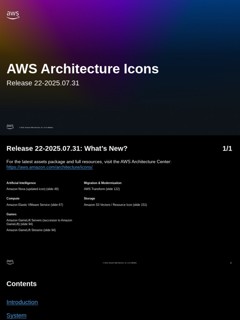 AWS Architecture Icons Guide 2025 | PDF | Amazon Web Services | Cloud ...
