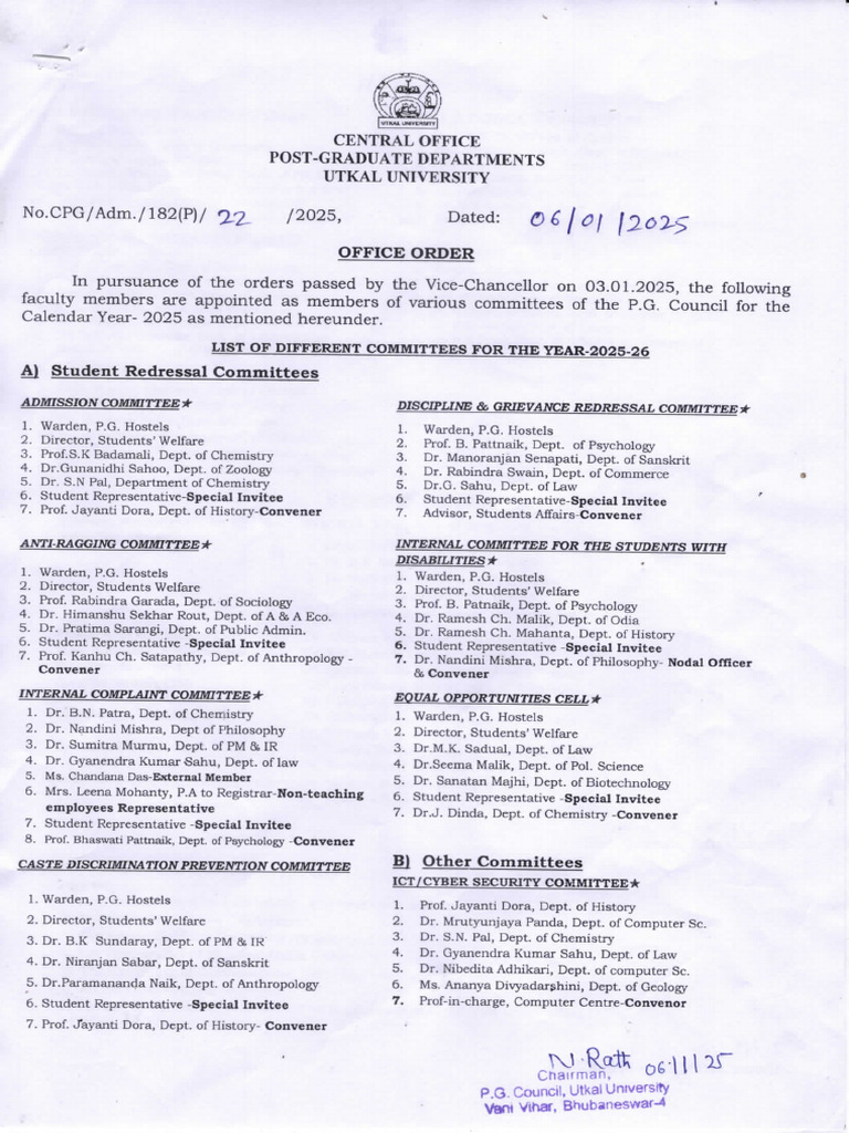 Differnt Committee List | PDF