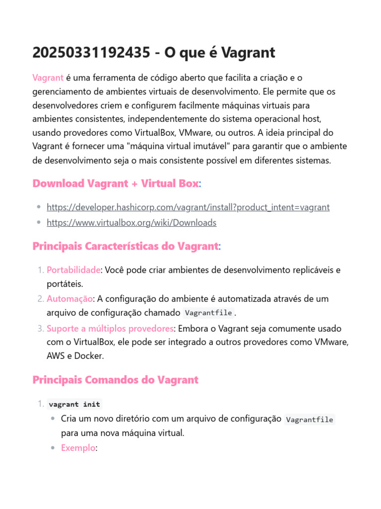 Introdução ao Vagrant: Ambientes Virtuais | PDF | Máquina virtual ...