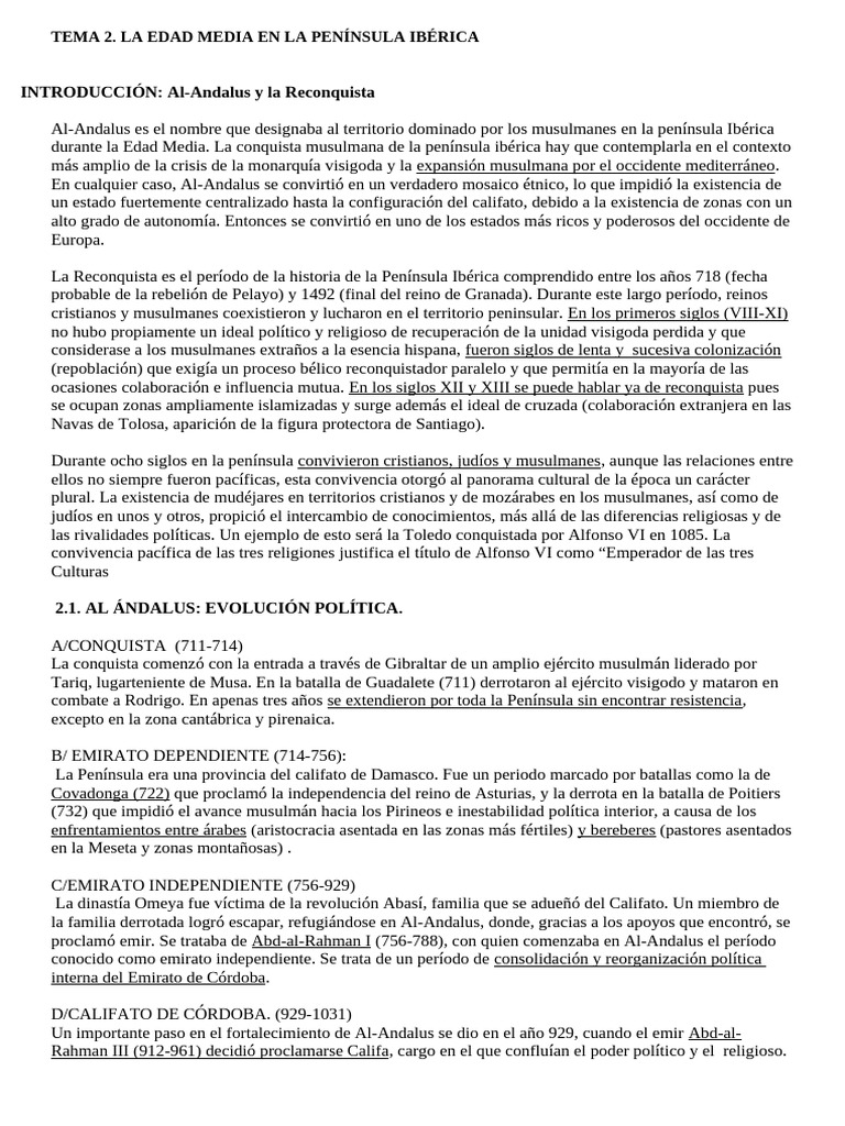 Al-Andalus: Historia y Cultura Medieval | PDF | Al Andalus | Edades medias