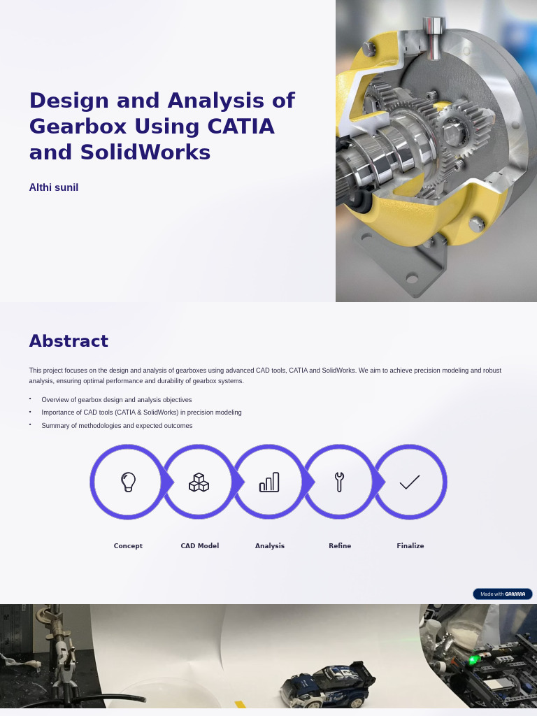 Gearbox Design with CATIA & SolidWorks | PDF | Computer Aided Design | Gear