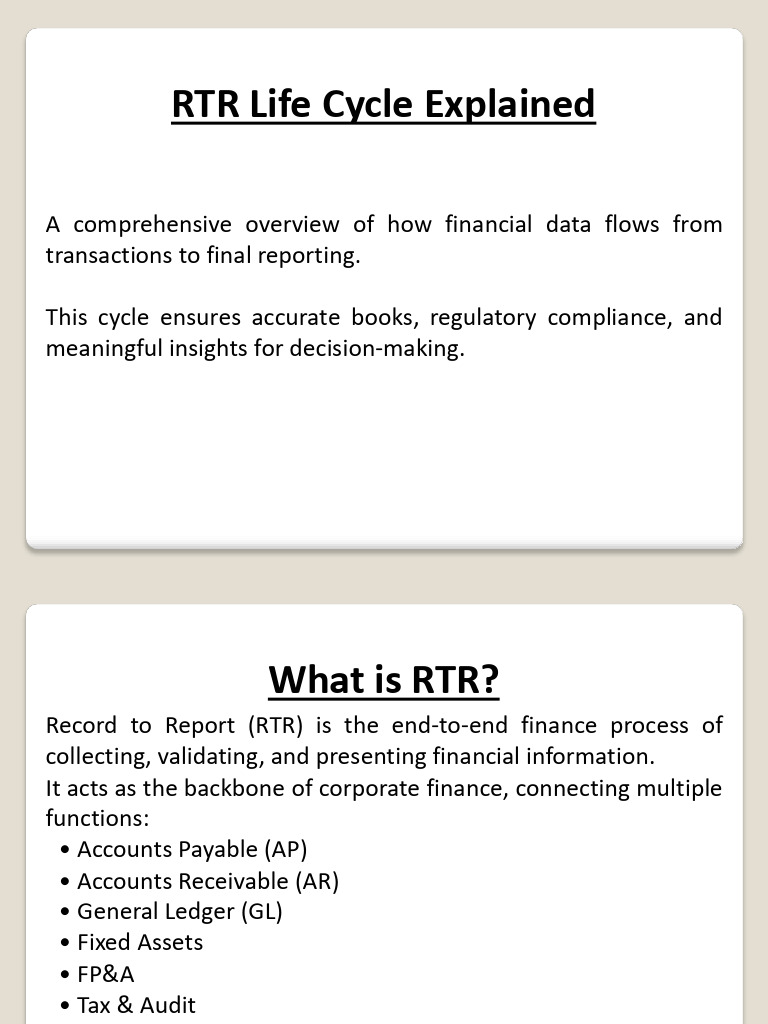Understanding the RTR Life Cycle | PDF | Expense | Accounts Payable
