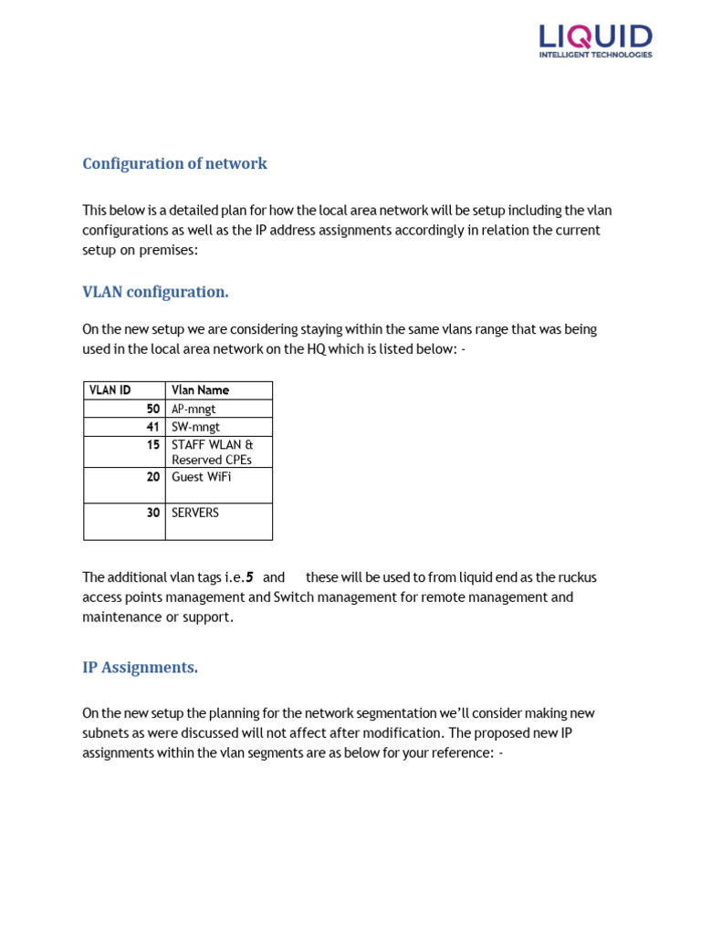 RMS Network Configuration Overview | PDF | Ip Address | Computer Network