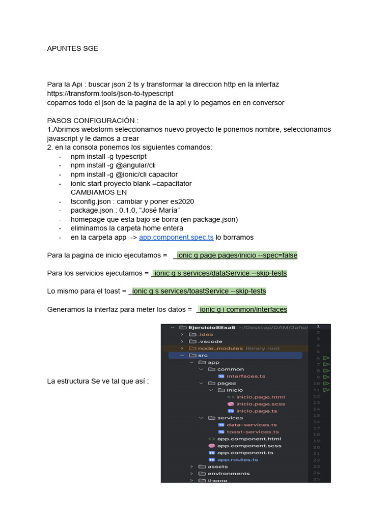 Guía para Configurar Ionic con API JSON | PDF | Script Java | Software