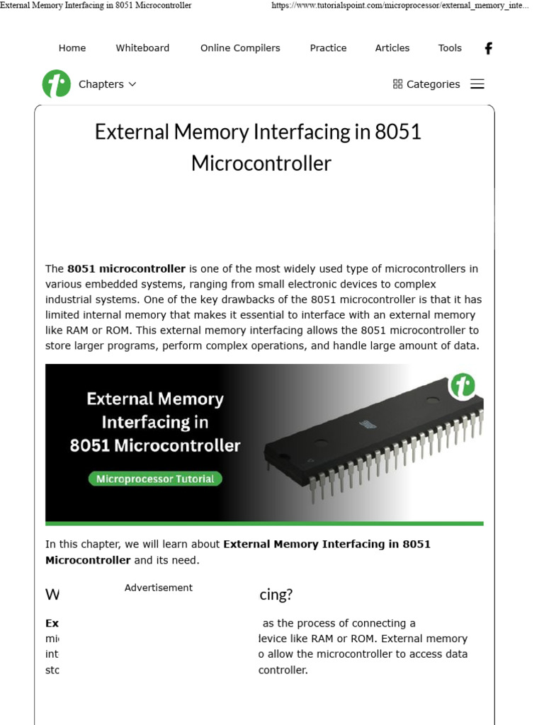 8051 Microcontroller External Memory Guide | PDF | Computer Data ...