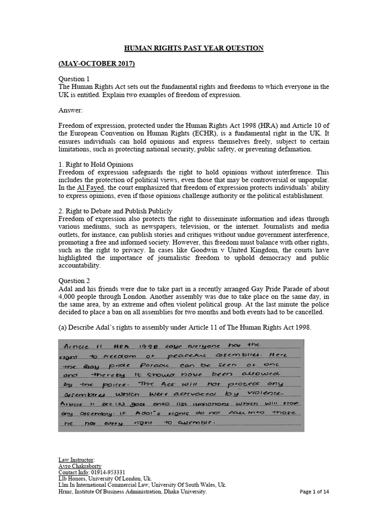 Human Rights QA | PDF | Human Rights | Defamation