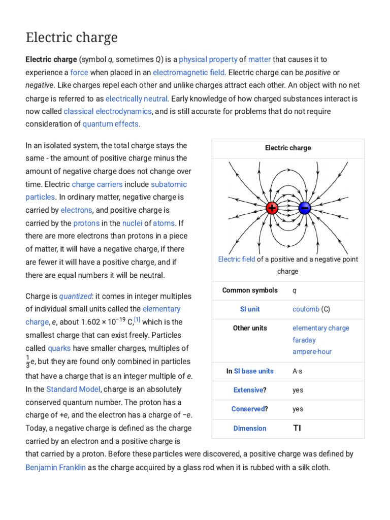 Understanding Electric Charge Basics | PDF | Electric Charge | Ion
