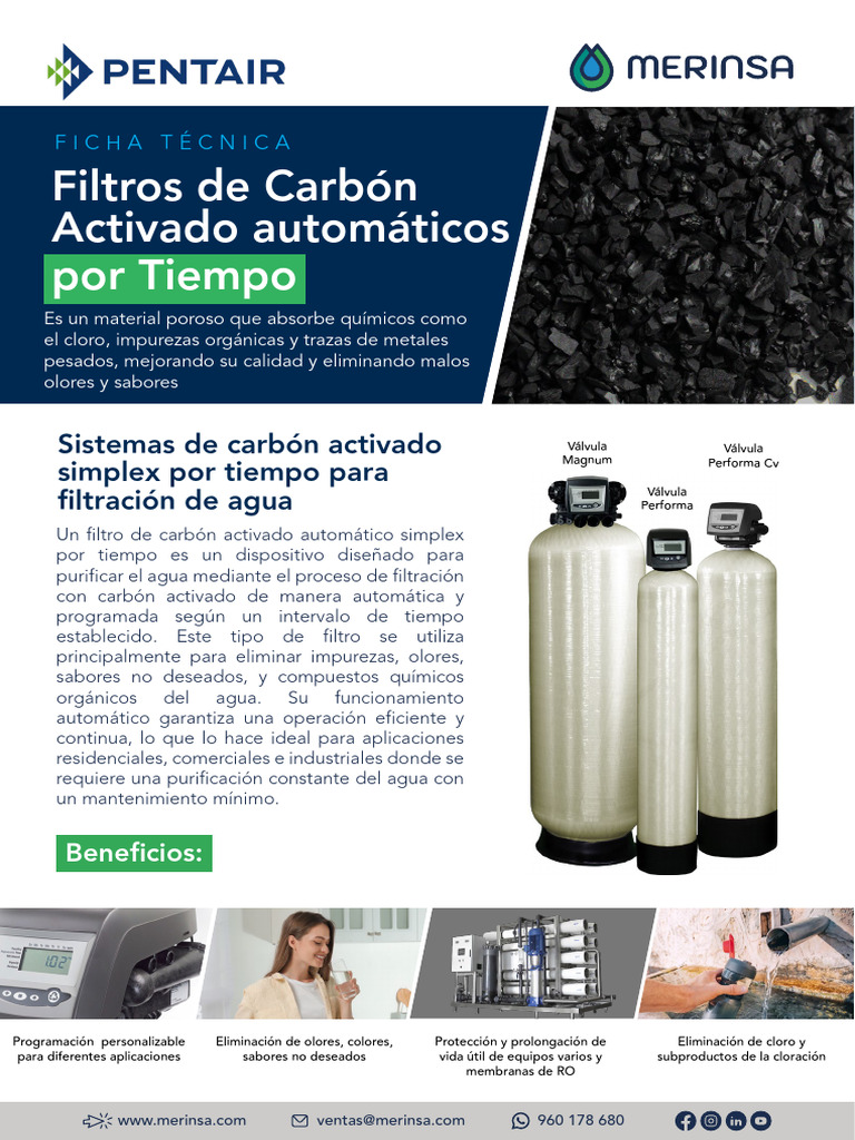 Filtro de Carbón Activado Automático | PDF | Filtración | Agua