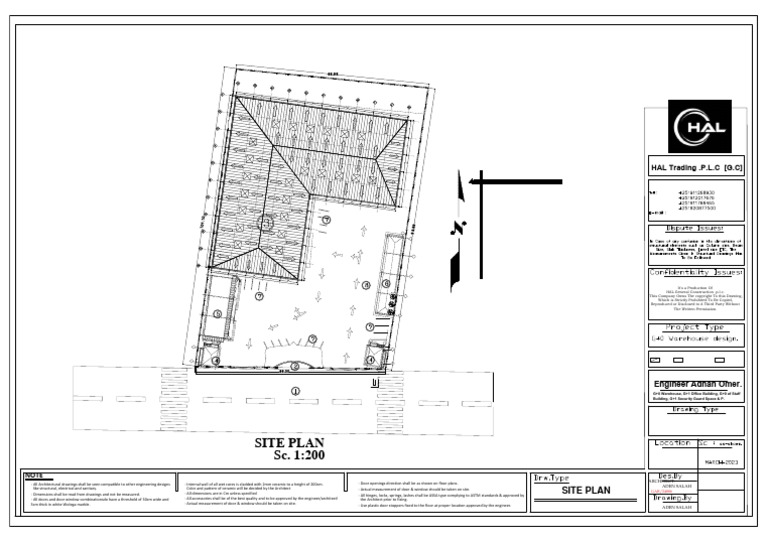 Site Plan for G+0 Warehouse & Office | PDF