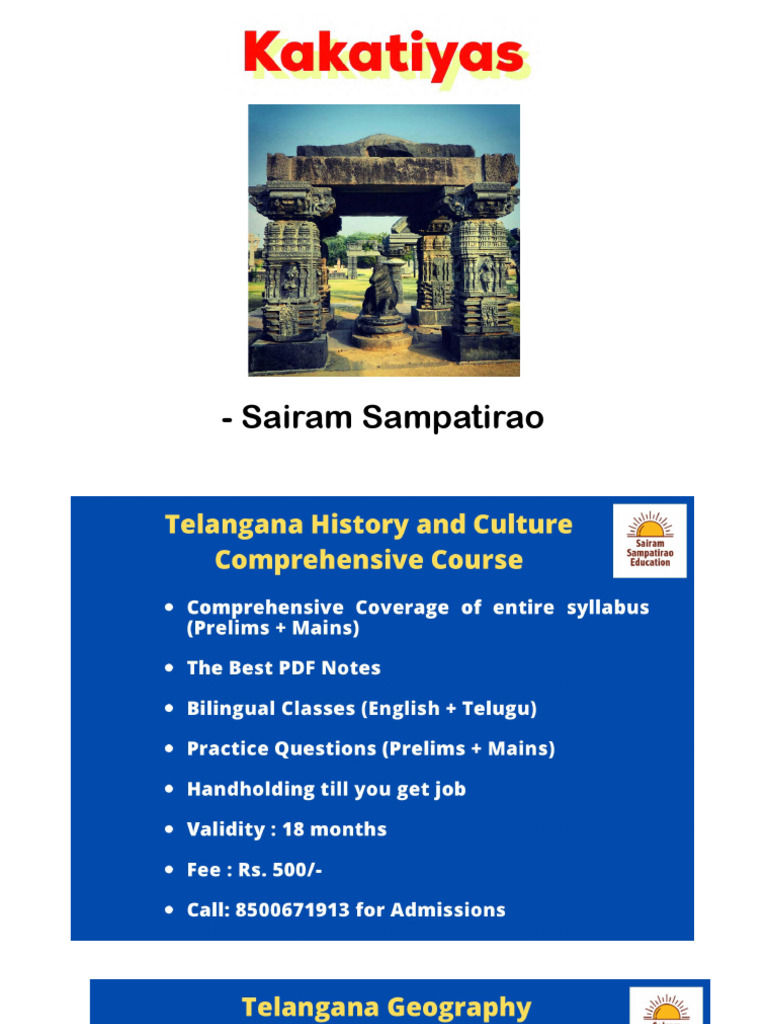 Kakatiya Dynasty: Rise and Legacy | PDF