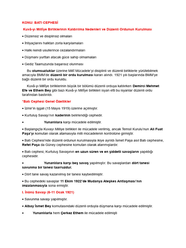 Batı Cephesi | PDF