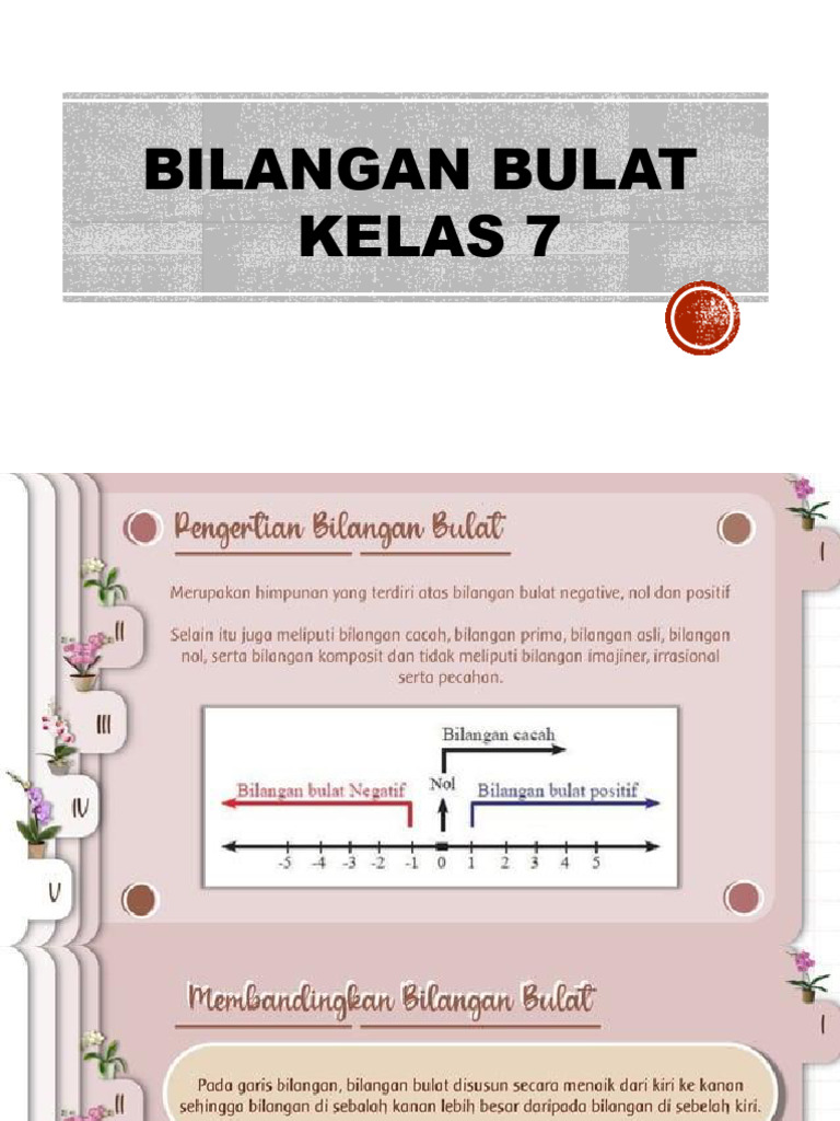 Materi Bilangan Bulat Kelas 7 | PDF