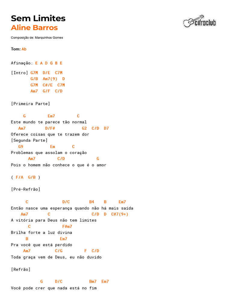 Letra da Música 