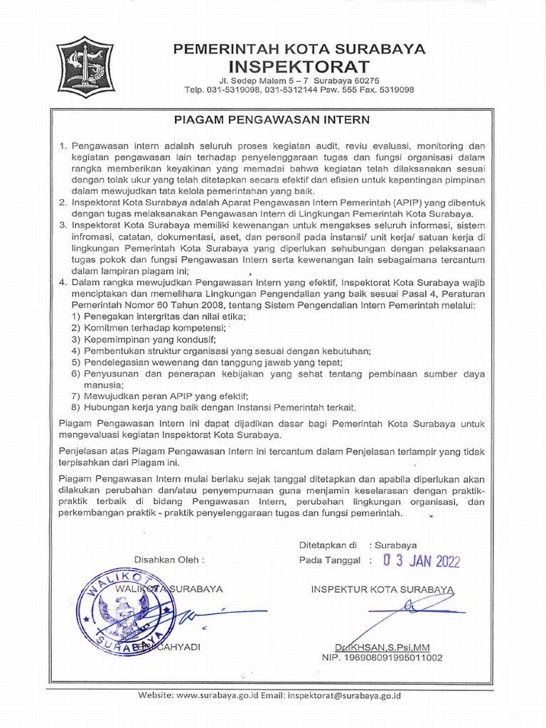 01305911051313dfb012cs1112c4a02a Piagam.pengawasan.intern | PDF