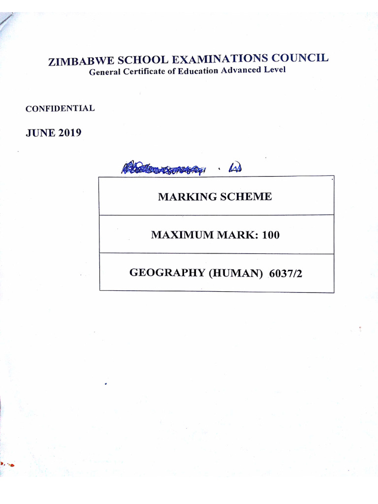 2019 June p2 Marking Scheme | PDF