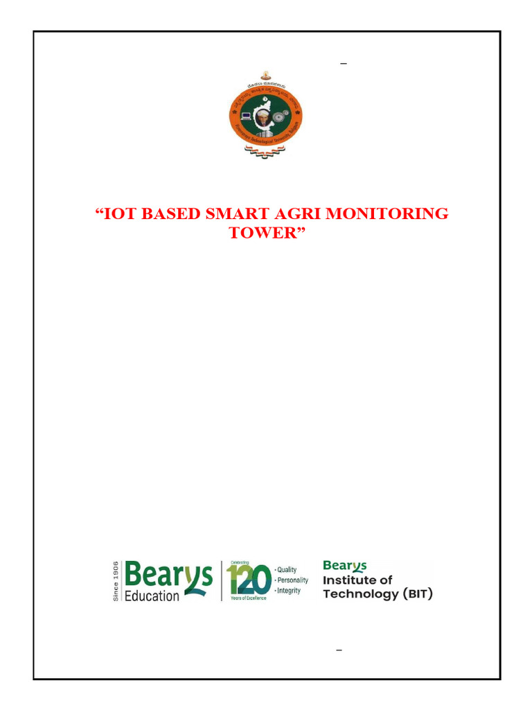 IoT Smart Agriculture Monitoring Tower | PDF | Internet Of Things ...