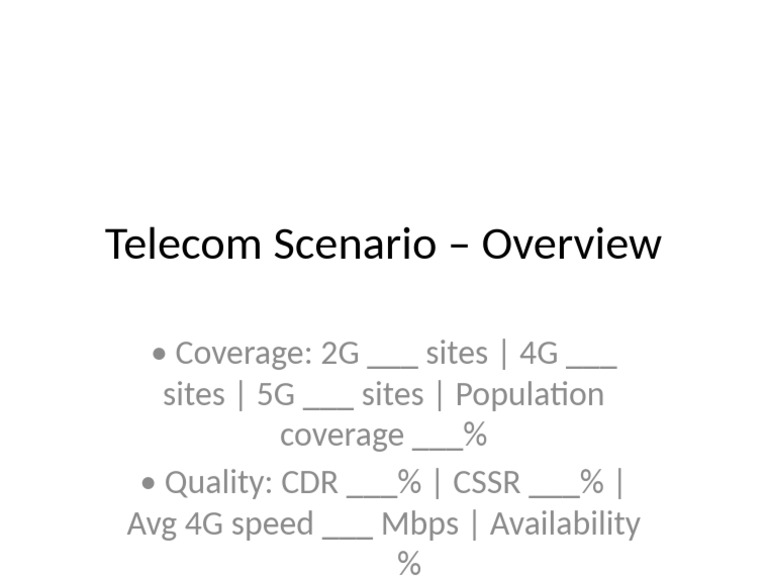 Telecom Coverage and Quality Overview | PDF