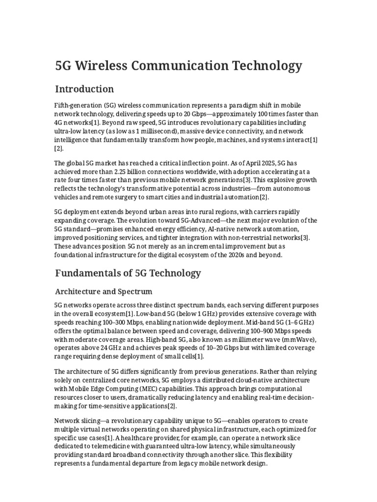 Understanding 5G Wireless Technology | PDF | Computer Network | 4 G