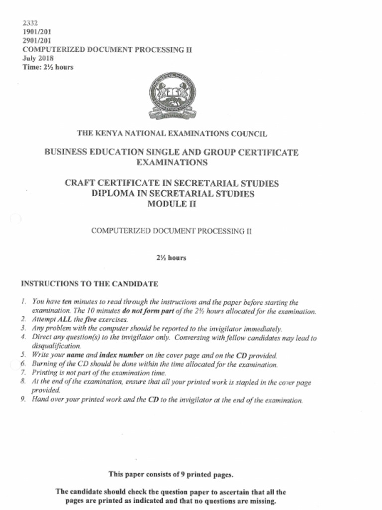 Computerized Document Processing II July 18 (1) | PDF