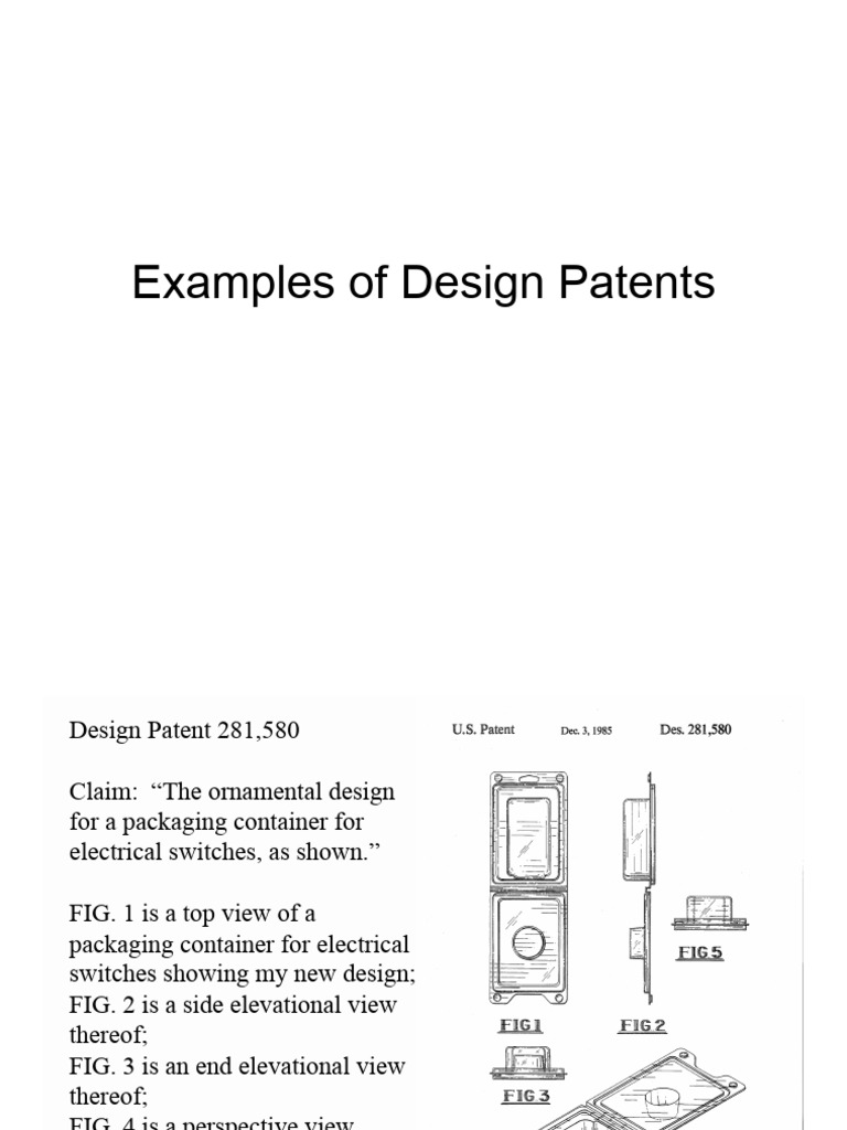 Design Patent Examples and Claims | PDF
