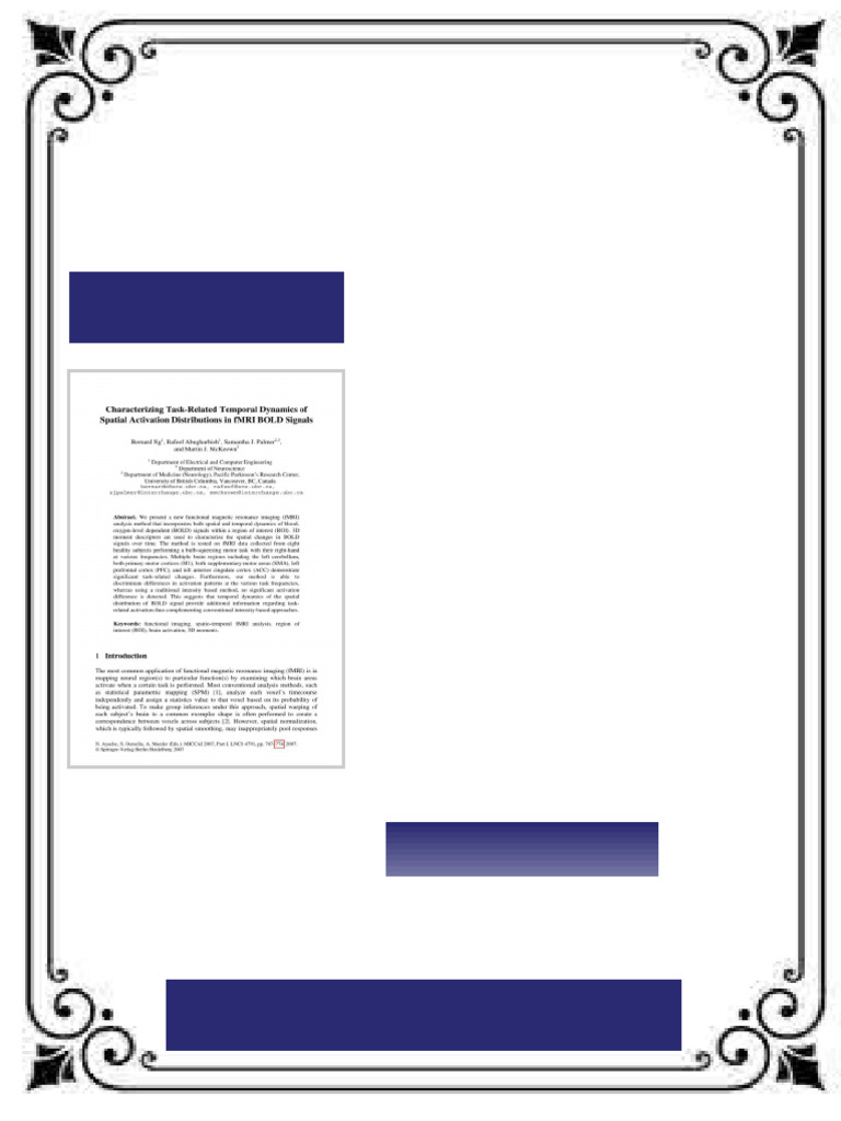 Characterizing Task Related Temporal Dynamics of Spatial Activation ...