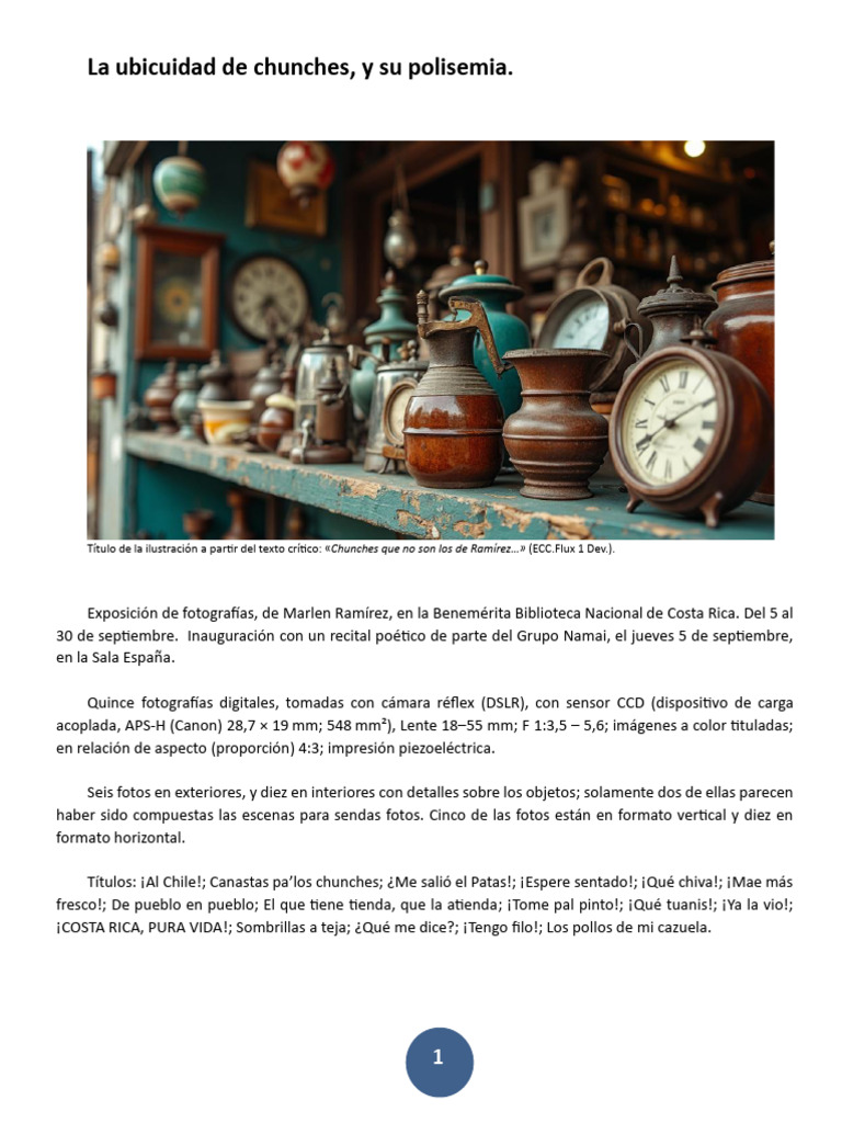La Ubicuidad de Chunches y Su Polisemia. | PDF | Imagen
