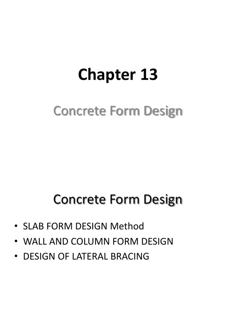 Concrete Form Design Techniques | PDF | Structural Engineering ...