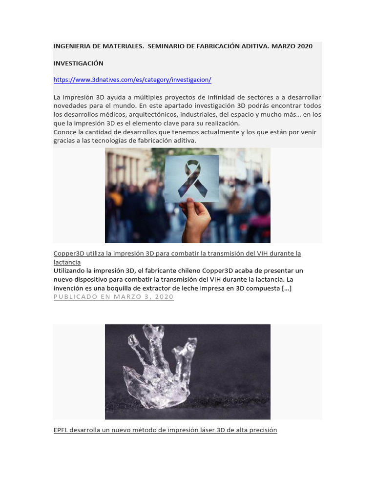 INVESTIGACIÓN I3D | PDF | Impresión 3d | Inteligencia artificial