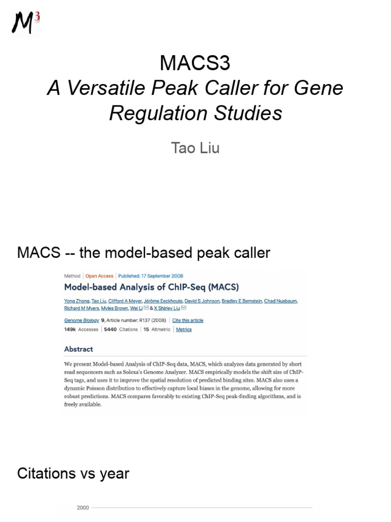 MACS3_ A Versatile Peak Caller for Gene Regulation Studies | PDF ...