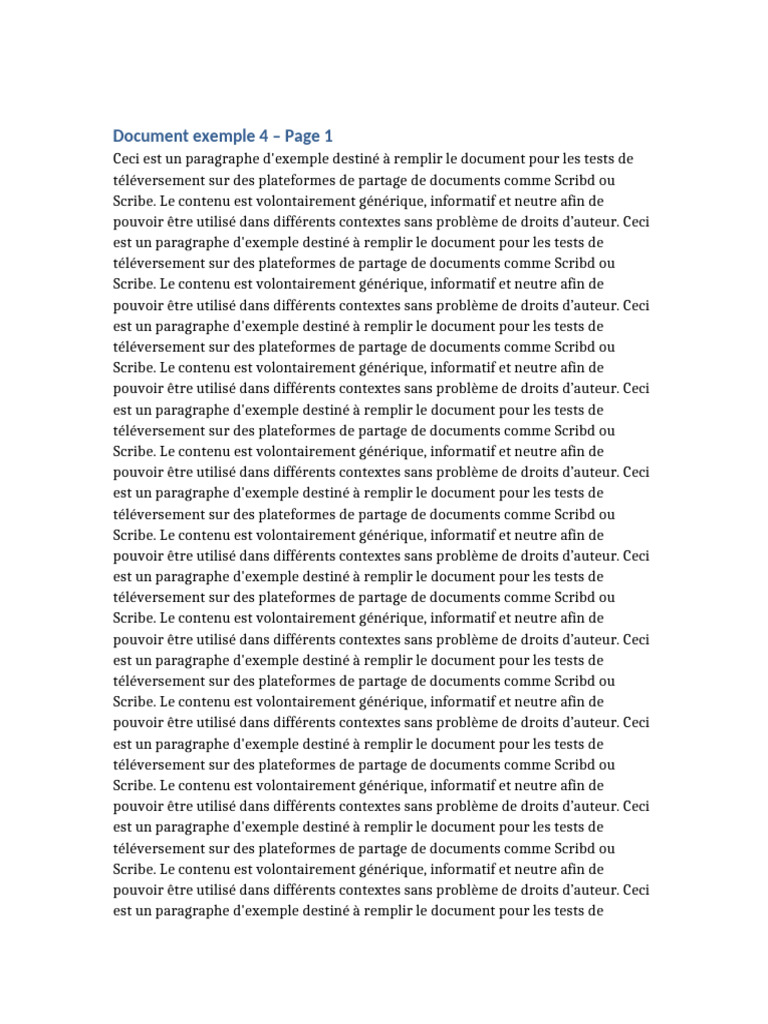 Document Exemple 4 10pages | PDF | Scribd | Informatique