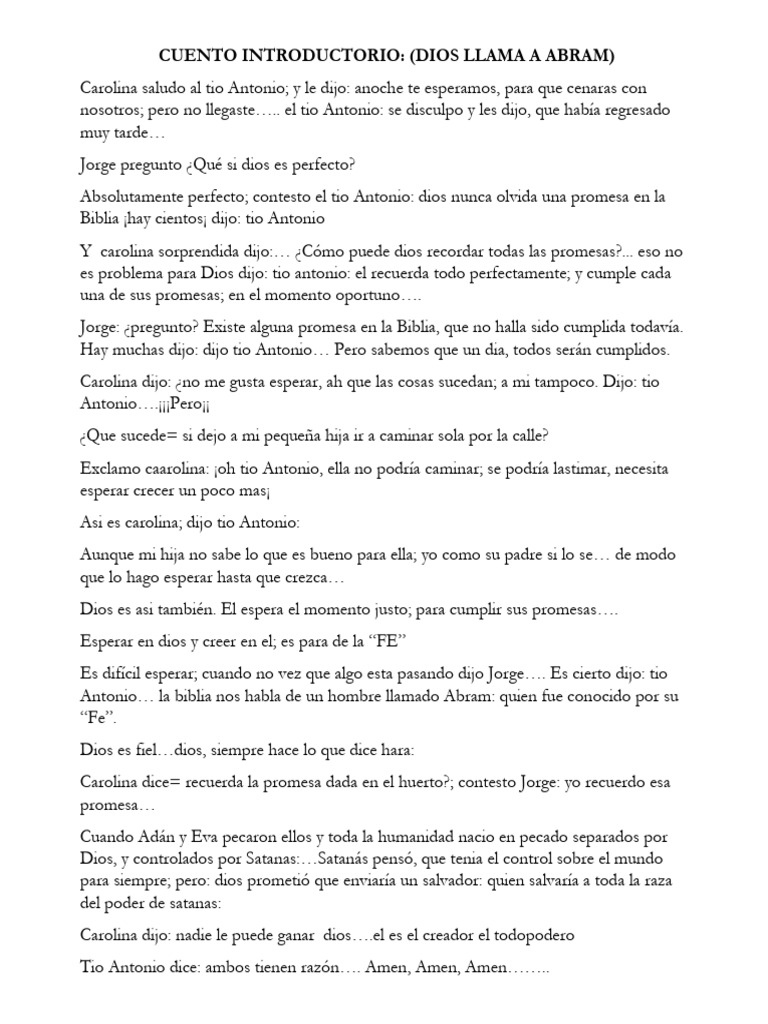 Promesas de Dios y la Fe en Abram | PDF