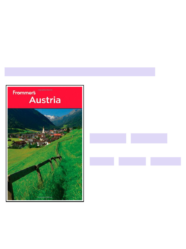 Frommer s Austria Frommer s Complete Guides 14th Edition Dardis Mcnamee ...