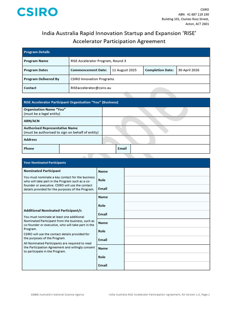India Australia RISE Accelerator Agreement | PDF | Legal Liability ...