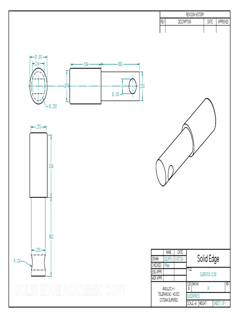 Diseño de Excentricos en Solid Edge | PDF