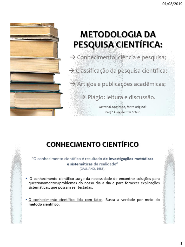 Metodologia da Pesquisa Científica | PDF | Método científico | Science