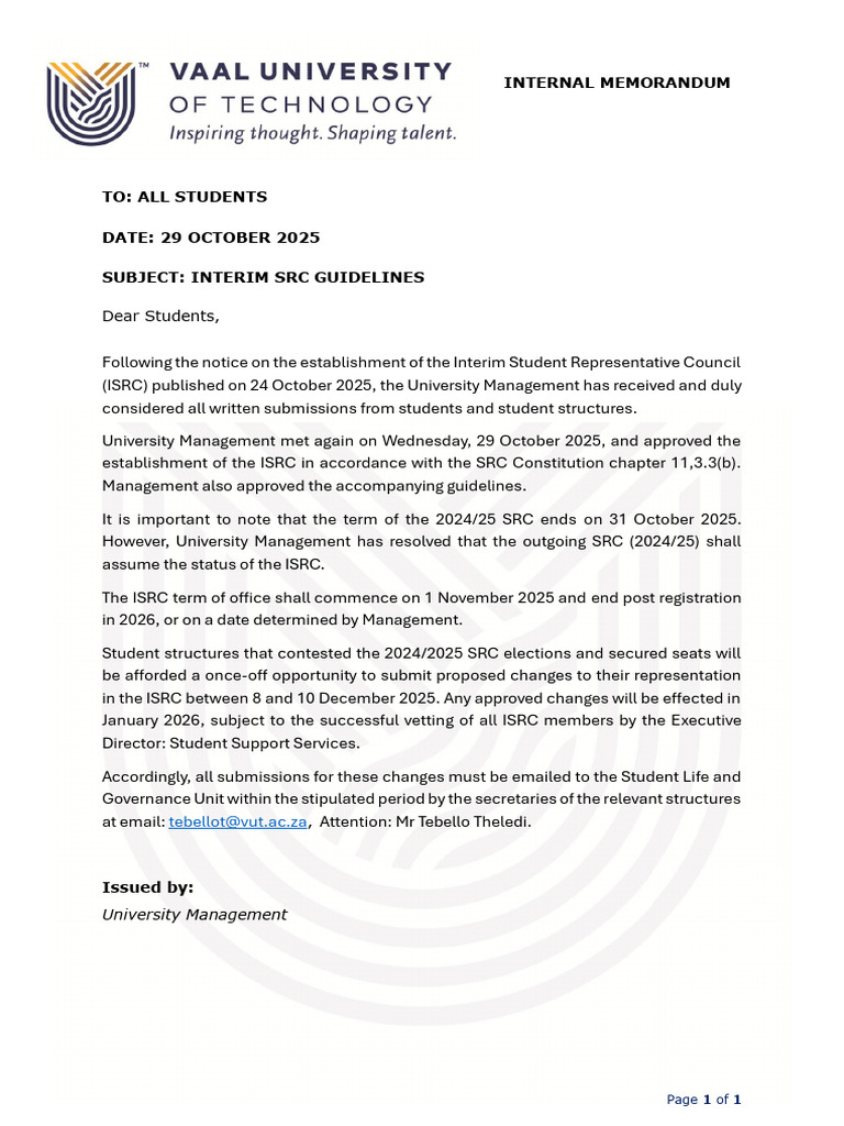 Interim SRC and Guidelines | PDF