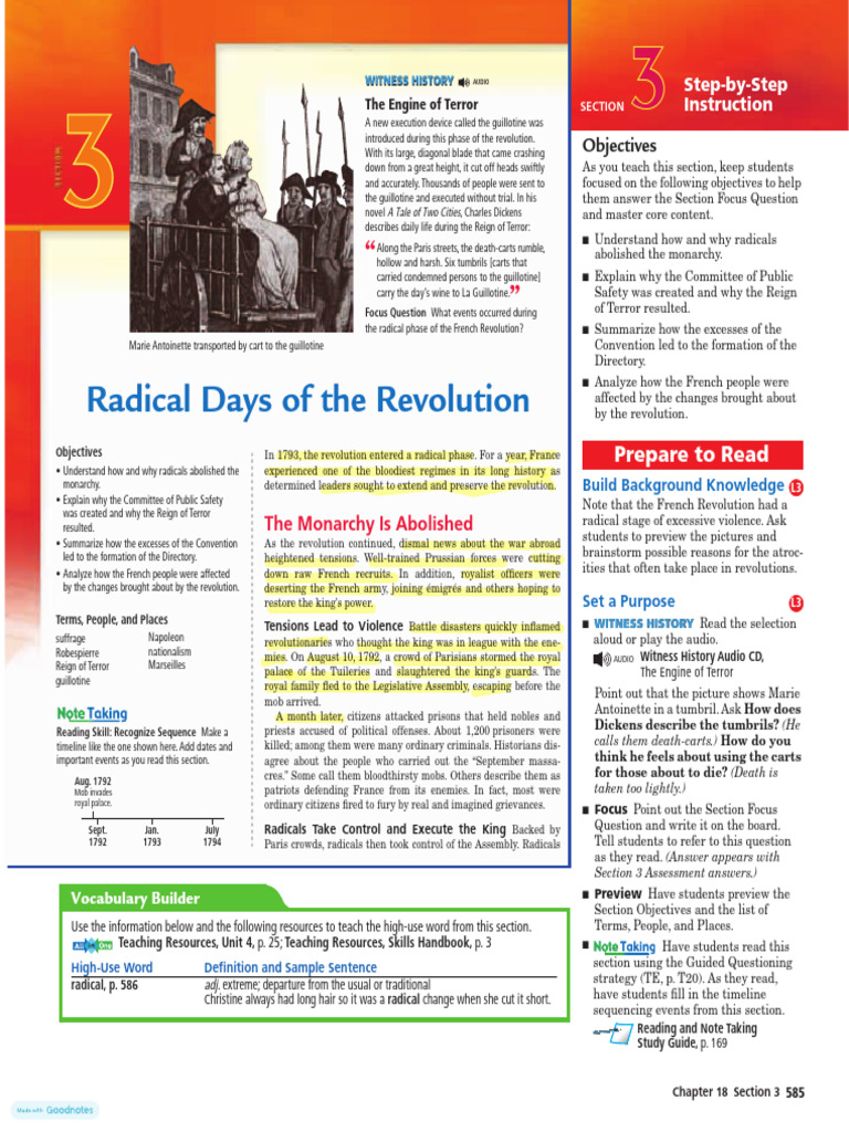 Radical Phase of the French Revolution | PDF | Reign Of Terror ...