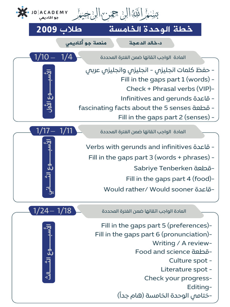 English Learning Unit 5 Guide | PDF