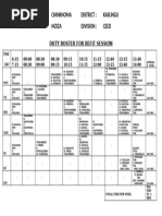 2025 Duty Rota Schedule | PDF
